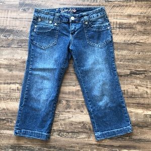 Bongo low rise stretch denim cropped jeans